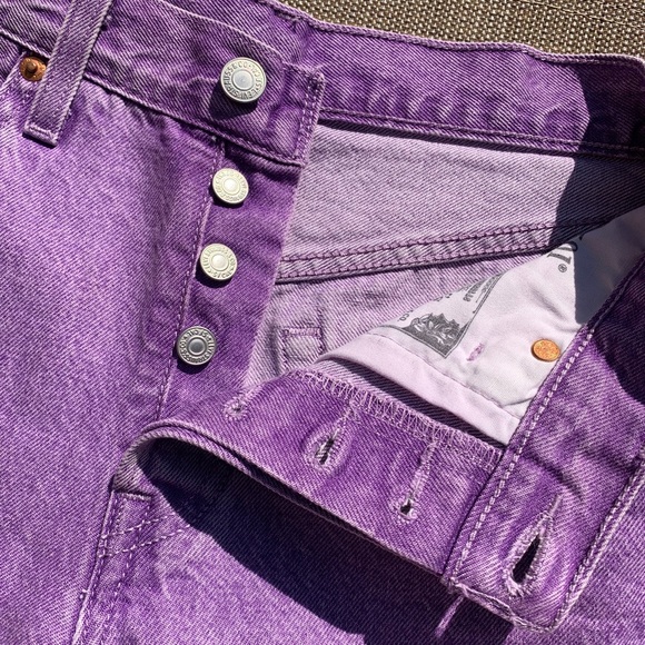Purple High Rise Levi’s Fresh w Mushroom Tab - Picture 10 of 16